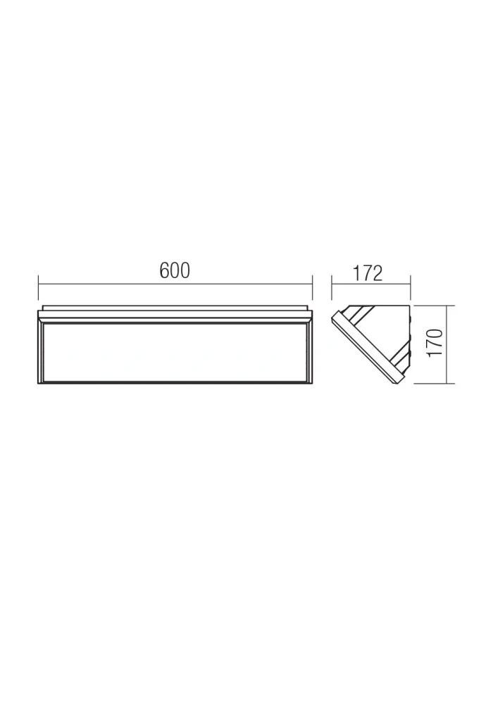 Redo 90678 MAKO - LED nástěnné venkovní světlo v antracitové barvě, LED 65W, 3000K, IP65, 60cm šířka