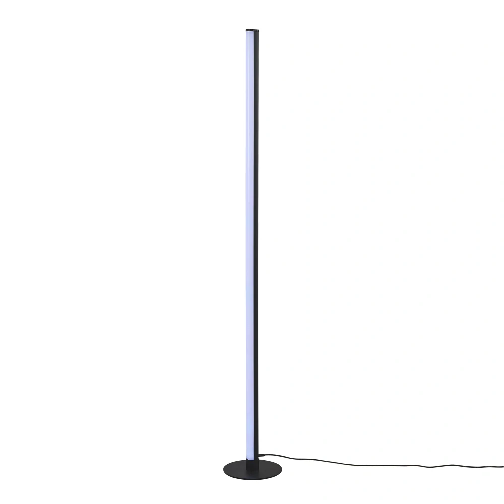 Trio Leuchten R45711102 TENDO - LED stojací černá lampa s RGB světlem, dálkové ovládání, LED 11W, RGB, 115cm