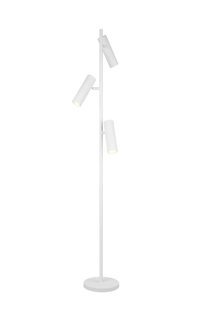 Trio Leuchten 467700331 SOKA - Čtecí bílá stojací tříramenná lampa 3 x GU10, 150cm