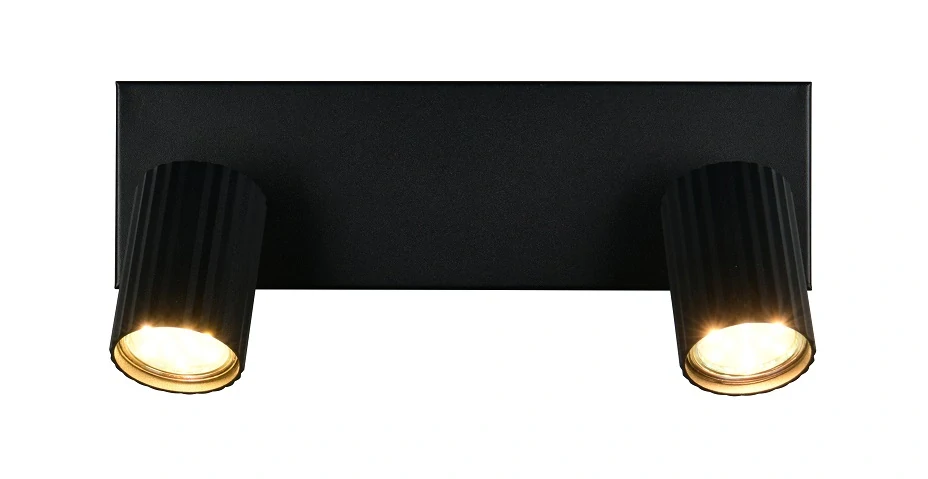 Trio Leuchten 867700232 SOKA - Stropní nebo nástěnné bodové svítidlo v černé barvě, 2 x GU10, šířka 30cm