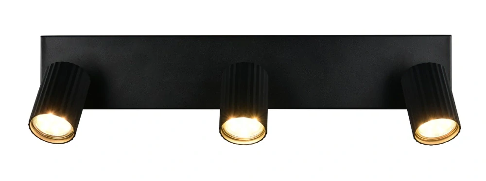 Trio Leuchten 867700332 SOKA - Stropní bodové svítidlo v černé barvě , 3 x GU10, šířka 50cm
