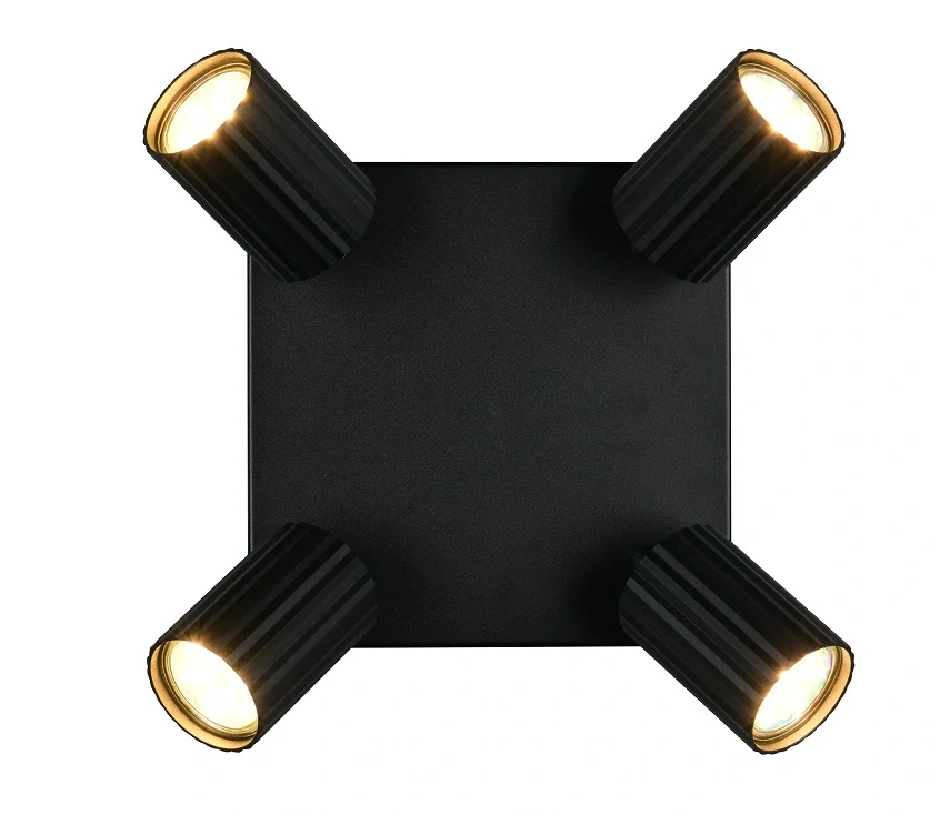 Trio Leuchten 867730432 SOKA - Stropní bodové svítidlo v černé barvě , 4 x GU10, 20 x 20cm