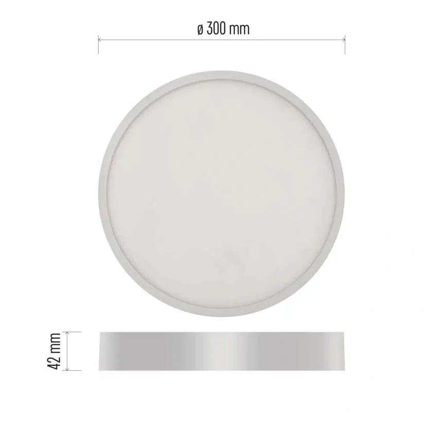EMOS ZM5155 NEXXO - Přisazený stropní LED panel v bílé barvě, 28,5W, 2700lm, 4000K, IP40/IP20, Ø 30cm