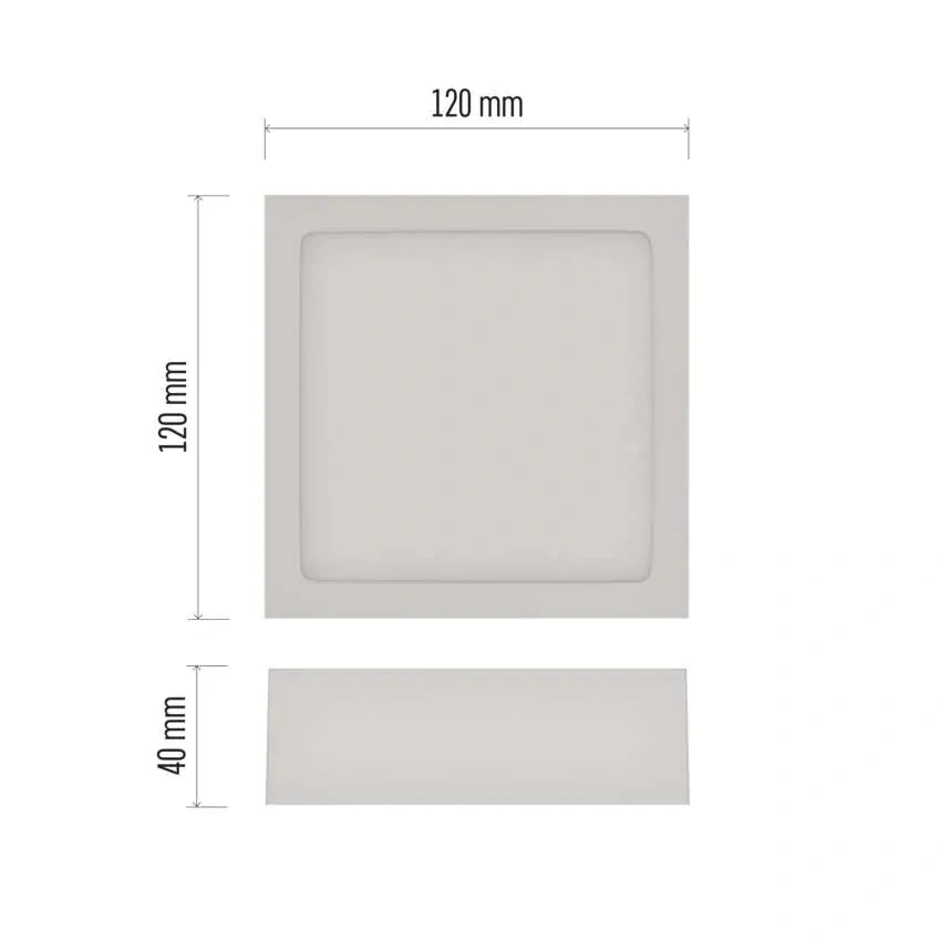 EMOS ZM6125 NEXXO - Přisazený stropní LED panel v bílé barvě, 7,6W, 680lm, 4000K, IP40/IP20, 12 x 12cm