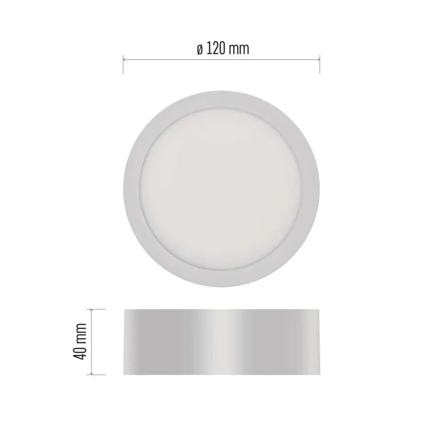 EMOS ZM5123 NEXXO - Přisazený stropní LED panel v bílé barvě, 7,6W, 680lm, 3000 + 3500 + 4000K, IP40/IP20, Ø 12cm