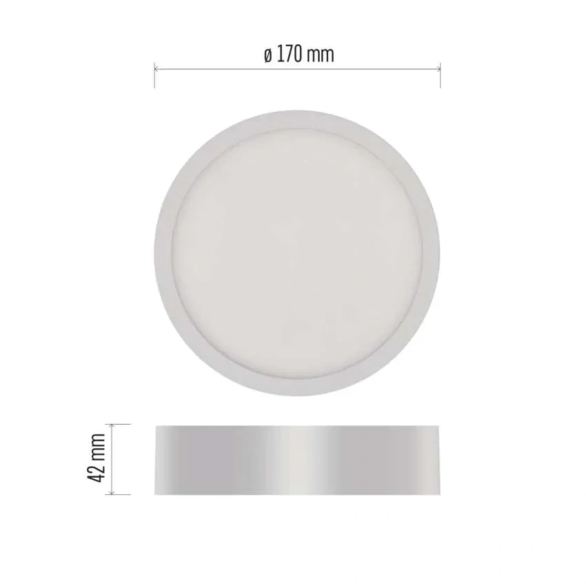 EMOS ZM5133 NEXXO - Přisazený stropní LED panel v bílé barvě, 12,5W, 1100lm, 3000 + 3500 + 4000K,  IP40/IP20, Ø 17cm