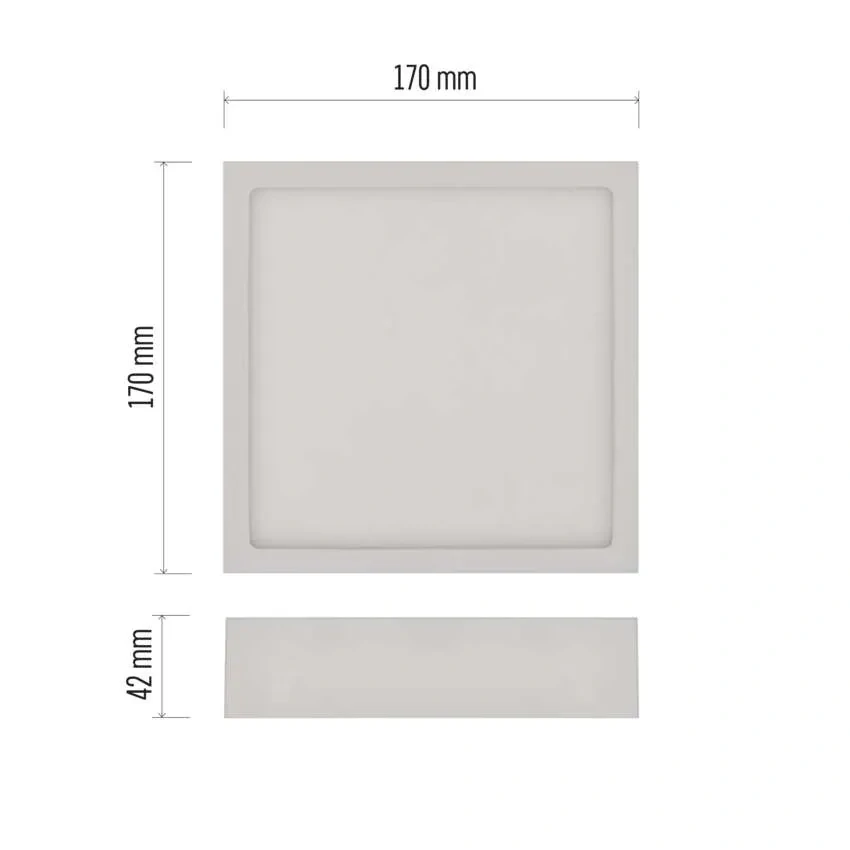 EMOS ZM6133 NEXXO - Přisazený stropní LED panel v bílé barvě, 12,5W, 1100lm, 3000 + 3500 + 4000K, IP40/IP20, 17 x 17cm