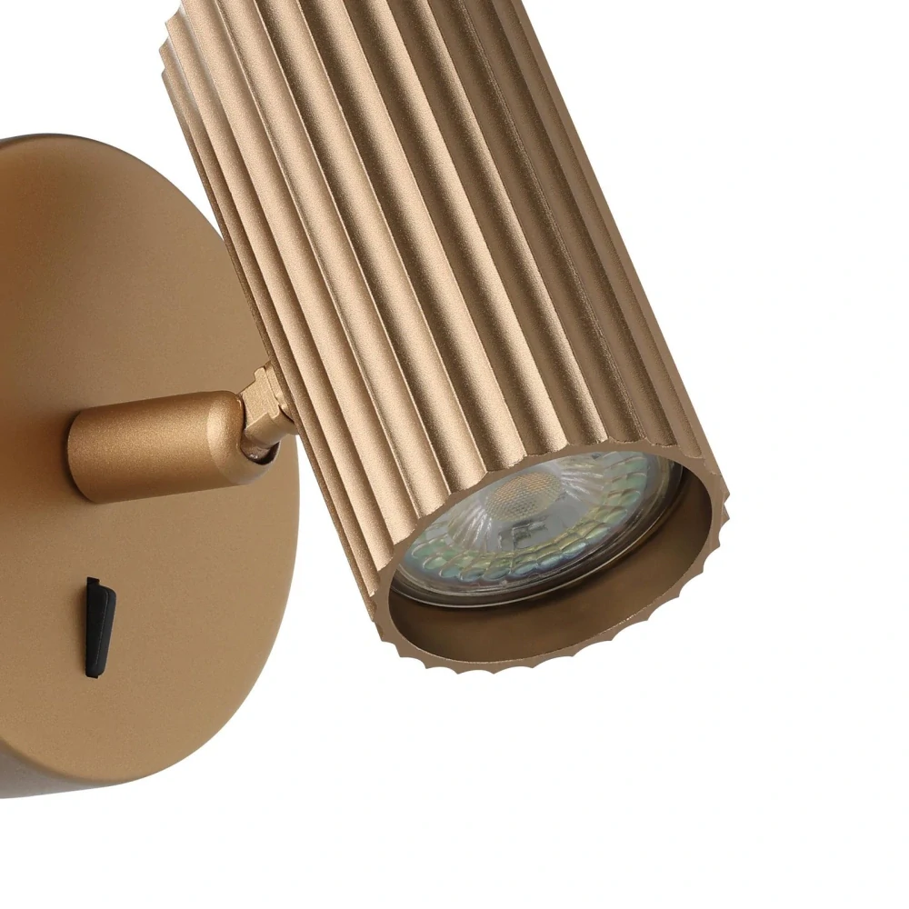 Eglo 902033 PORTILLO - Elegantní bodové svítidlo s vypínačem v matné mosazi, 1 x GU10