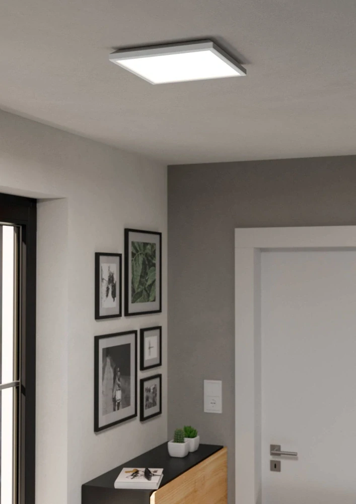 Eglo ZIGBEE 901474 ROVITO-Z - Stropní LED čtvercové RGB svítidlo ovládané ovladačem, nebo z mobilní aplikace, LED 13,4W, 29 x 29cm, IP44