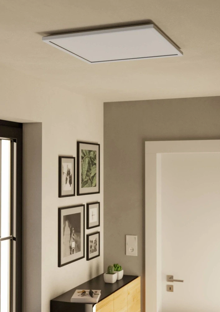 Eglo ZIGBEE 901476 ROVITO-Z - Stropní LED čtvercové RGB svítidlo ovládané ovladačem, nebo z mobilní aplikace, LED 17W, 50 x 50cm, IP44