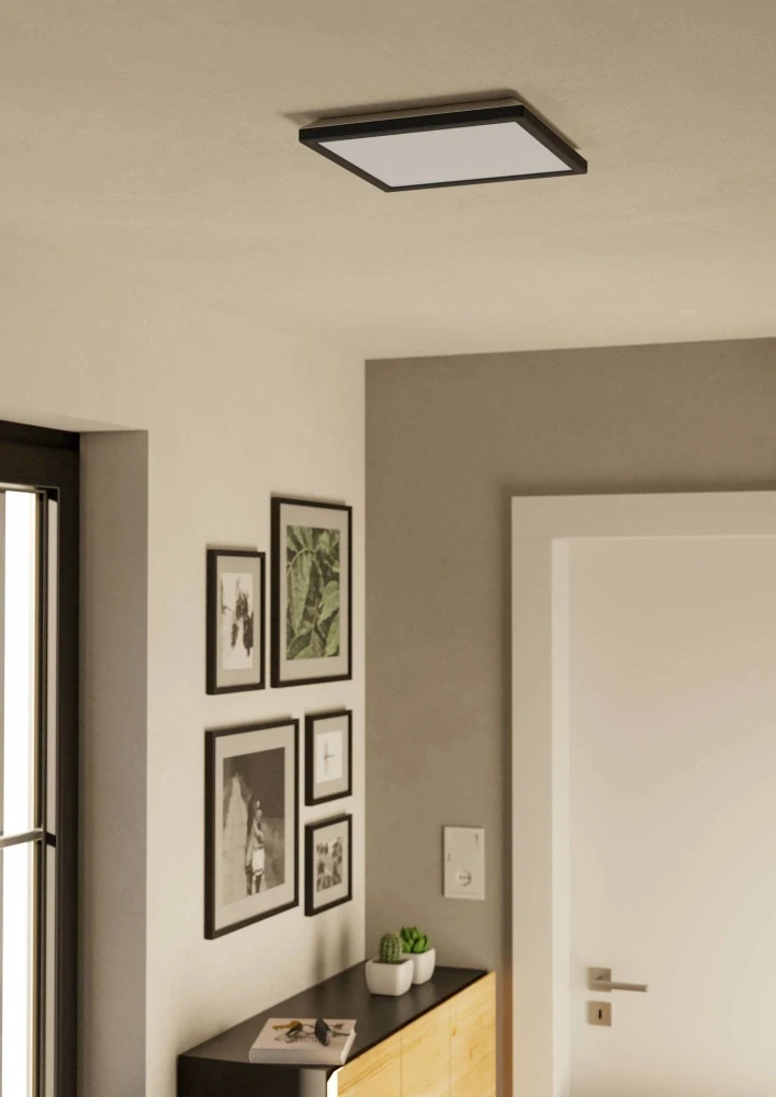 Eglo ZIGBEE 901466 ROVITO-Z - Stropní LED čtvercové RGB svítidlo ovládané ovladačem, nebo z mobilní aplikace, LED 13,4W, 29 x 29cm, IP44