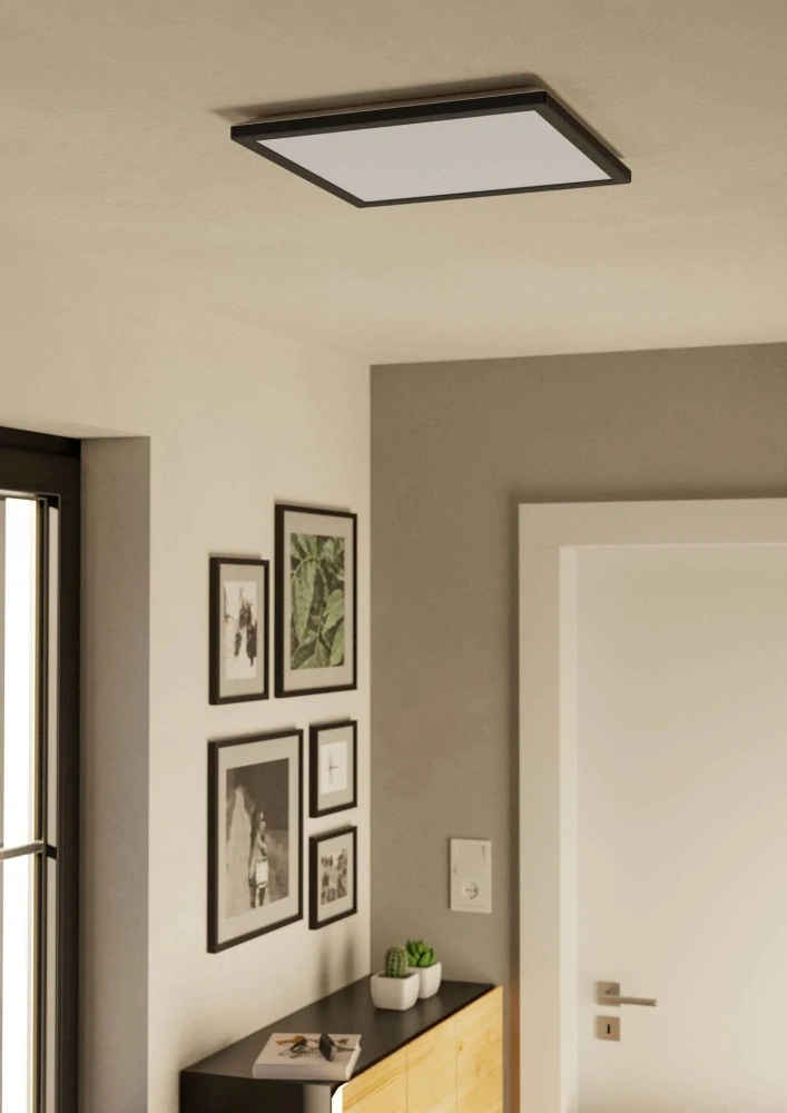 Eglo ZIGBEE 901467 ROVITO-Z - Stropní LED čtvercové RGB svítidlo ovládané ovladačem, nebo z mobilní aplikace, LED 17,6W, 39 x 39cm, IP44