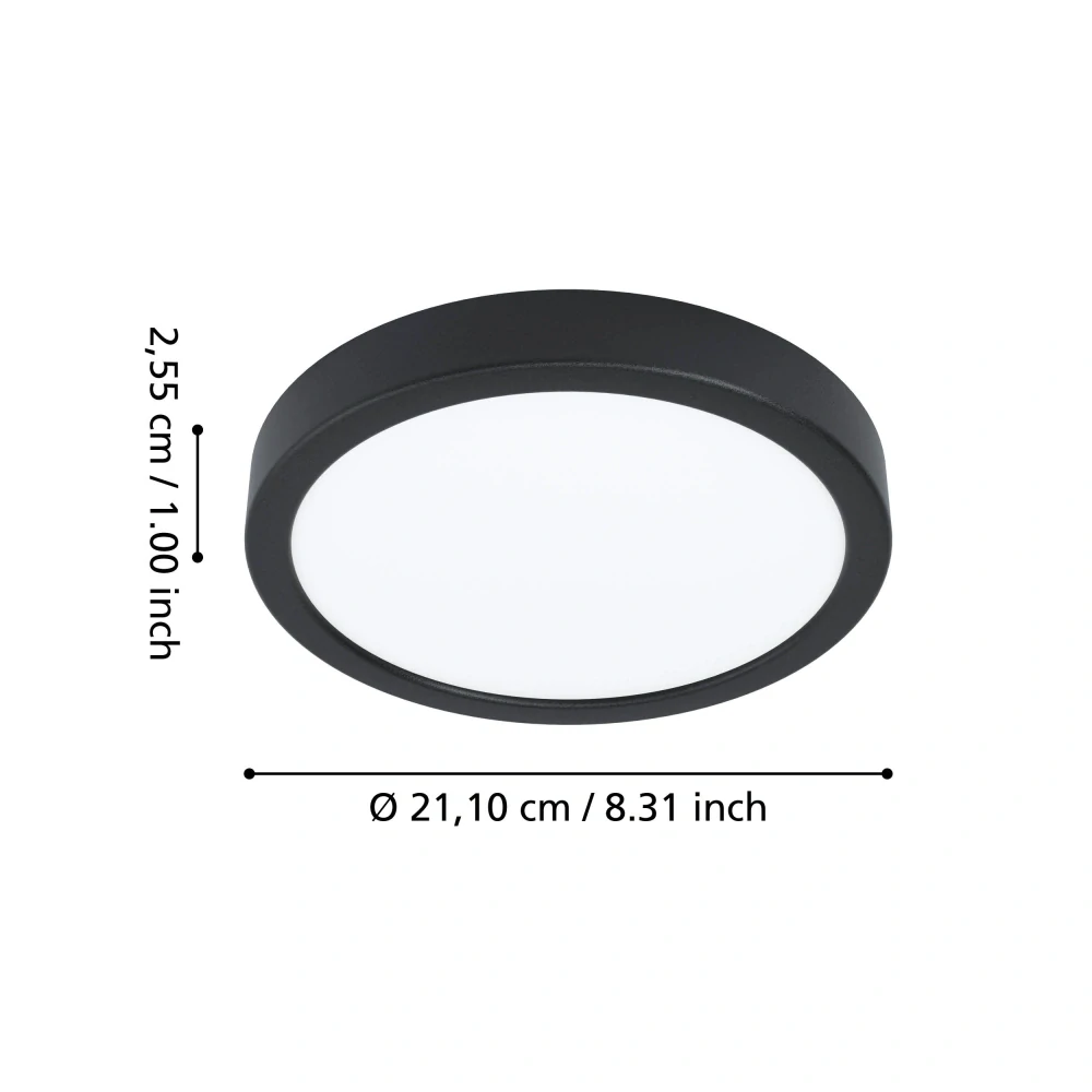 Eglo ZIGBEE 901372 FUEVA 6-Z - Stropní LED kulaté RGB svítidlo ovládané ovladačem, nebo z mobilní aplikace, LED 11,2W, Ø 21cm, IP44