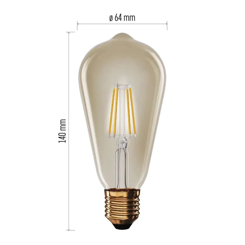 Emos Z57032 DECO VINTAGE BULB - Retro LED dekorativní žárovka ST64, 4,5W, 2200K