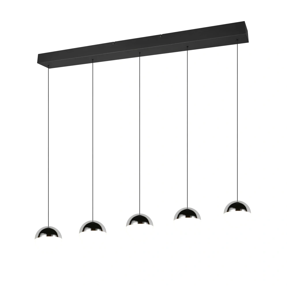 Trio Leuchten R33555106 SENTA - Závěsné svítidlo nad jídelní stůl se stínidly v lesklém chromu, LED 25W, 4000K, 114cm