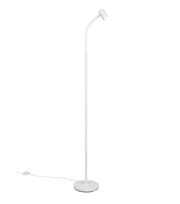 Trio Leuchten R46851031TARYN - Stojací čtecí lampa v bílé barvě, 1 x GU10 MINI, 133,5cm