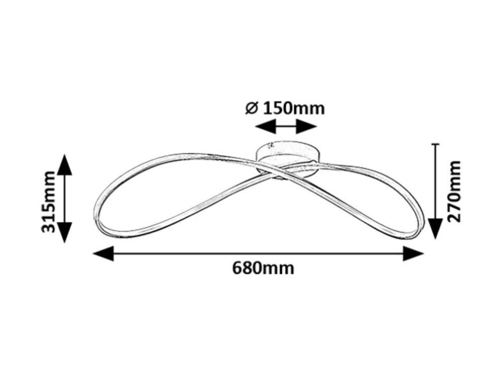 Rabalux 72116 CASTIEL - LED moderní lustr ve zlaté barvě, LED 30W, 1900lm, 3000K, 68 x 31cm