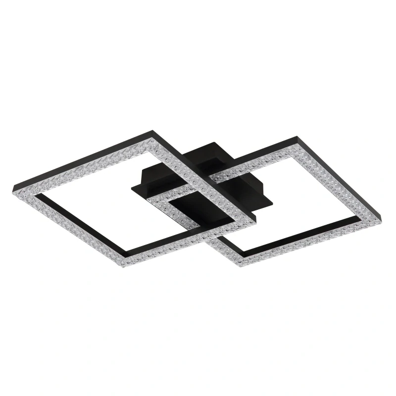 Globo 67328-20D SAPENA - Moderní LED stropní lustr v černé barvě, LED 20W, 3000K , 52,5 x 34,5cm