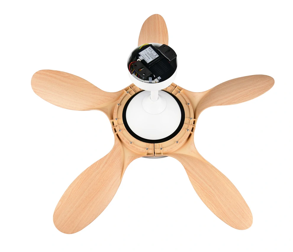 Trio Leuchten R69682130 FLEN - Stropní LED ventilátor s dálkovým ovladačem v imitaci dřeva, LED 24W, 2800lm, 2700-6500K, Ø 108cm