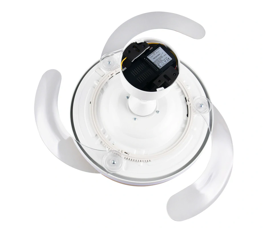 Trio Leuchten R69642101 VOLDA - Stropní LED ventilátor s dálkovým ovladačem v imitaci dřeva, LED 30W, 3500lm, 2700-6500K, Ø 106cm