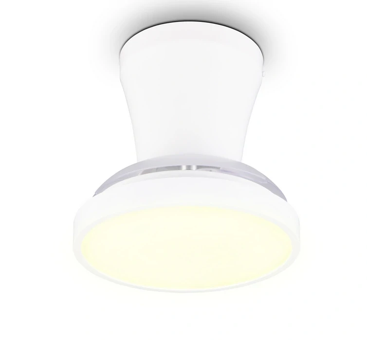 Trio Leuchten R69512101 MOSS - Stropní LED ventilátor s dálkovým ovladačem v bílé barvě, LED 13W, 1500lm, 2700-6500K, Ø 41cm