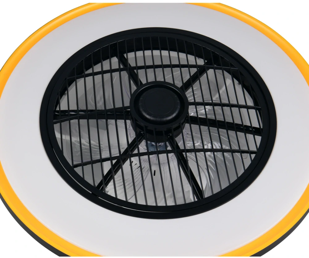 Trio Leuchten R69272180 VARPULA - Stropní LED černý ventilátor s dálkovým ovladačem, LED 28W, 2700-6500K, Ø 55cm