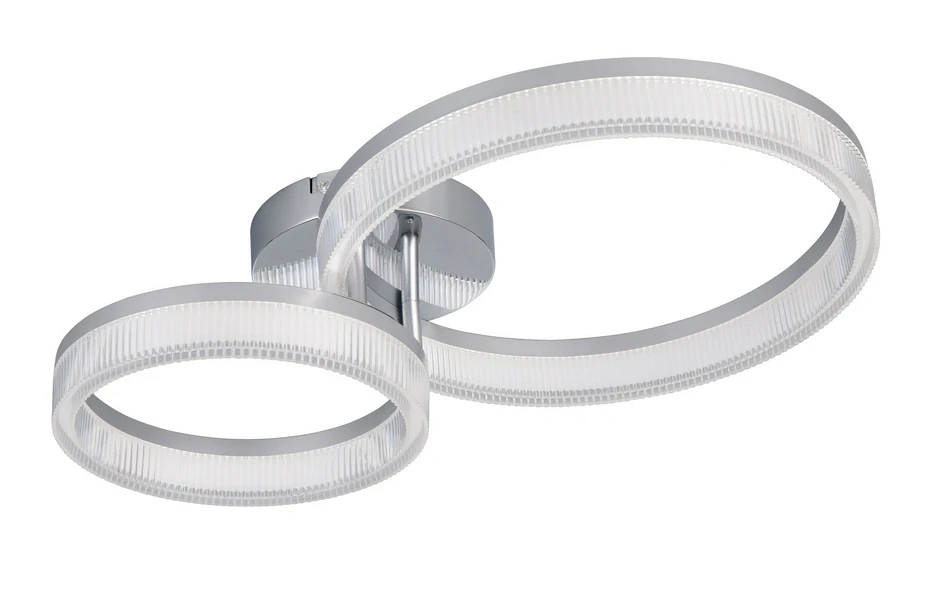 Trio Leuchten R63292106 MOVA - Stropní moderní lustr v lesklém chromu, LED 22W, 3000lm, 4000K, 51 x 33cm