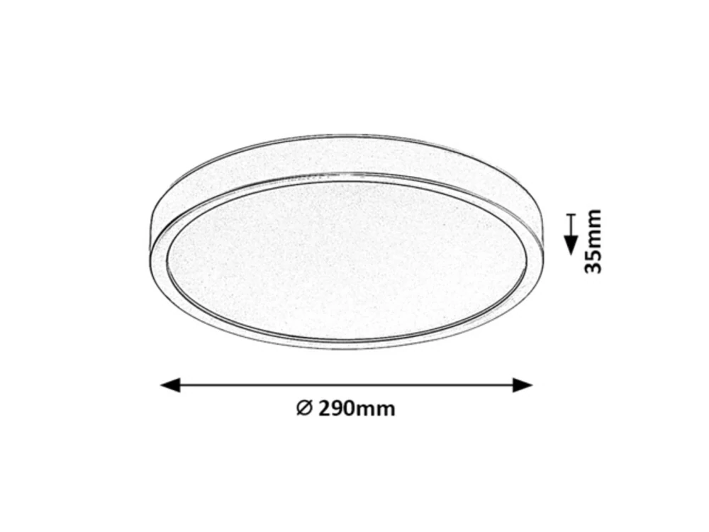 Rabalux 75080 MAUREC - Stropní LED venkovní svítidlo v hnědé barvě, LED 18W, 1540lm, 3000 - 4000 - 6000K, IP44, 29cm