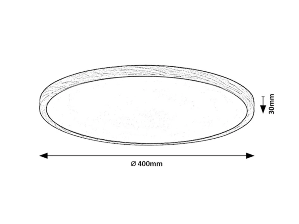 Rabalux 75085 Lautrec - Stropní LED venkovní svítidlo v imitaci dřeva, LED 24W, 2030lm, 3000 - 4000 - 6500K, IP44, 40cm