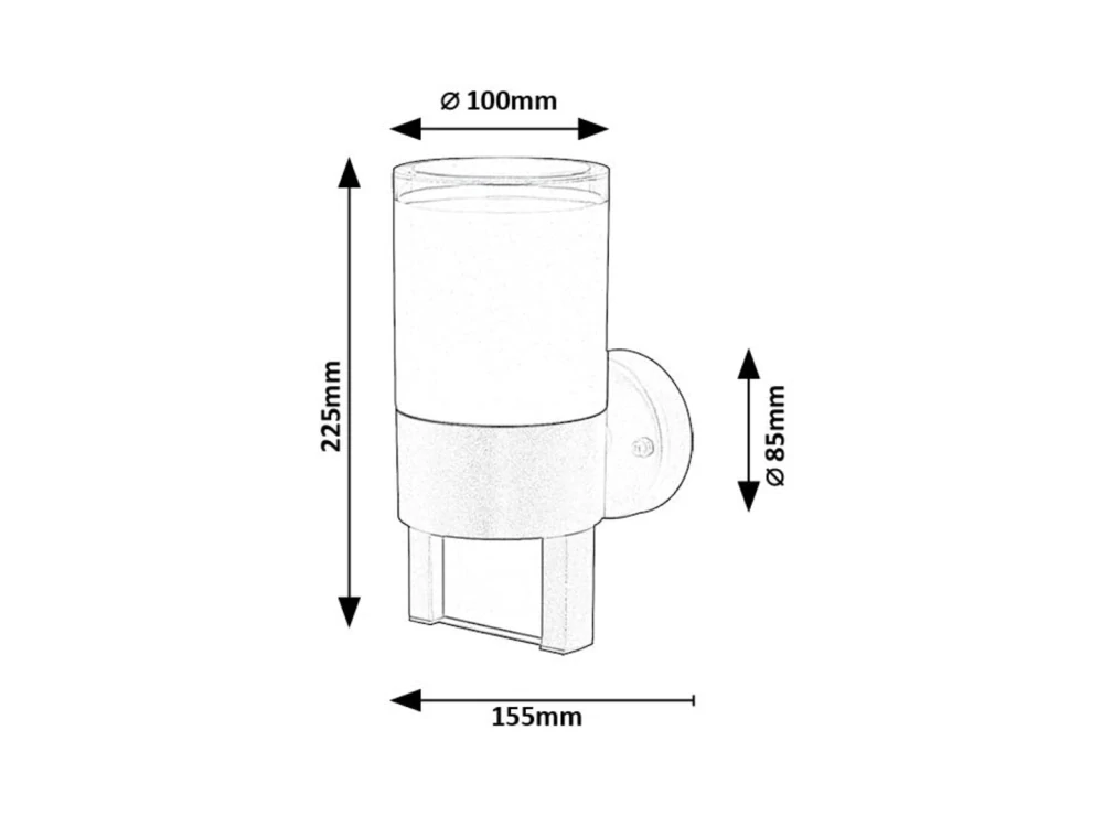 Rabalux 77130 LEITHA - Nástěnné LED venkovní svítidlo v černé barvě, LED 7W, 3000K, IP44