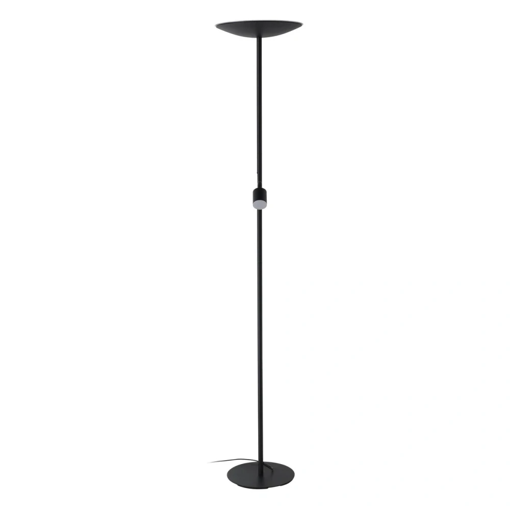 Eglo 901977 CONIVARINO - Čtecí dotykem stmívatelná LED lampa v černé barvě, LED 26,5W + 4W, 170cm