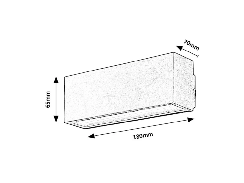 Rabalux 77075 MATARO - LED nástěnné svítidlo v černé barvě, LED 10W, 4000K, IP54