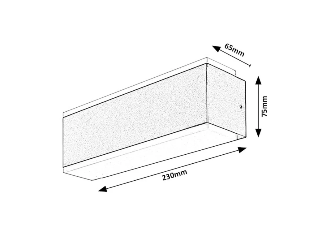 Rabalux 77114 MATARO - LED venkovní nástěnné svítidlo v černé barvě, 12W, 3000K, IP54