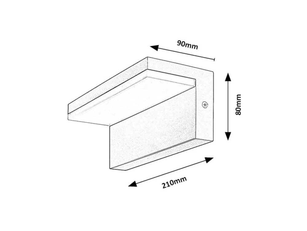 Rabalux 77092 ZARAGOZA - Nástěnné LED venkovní svítidlo v černé barvě, LED 10W, 4000K, IP54