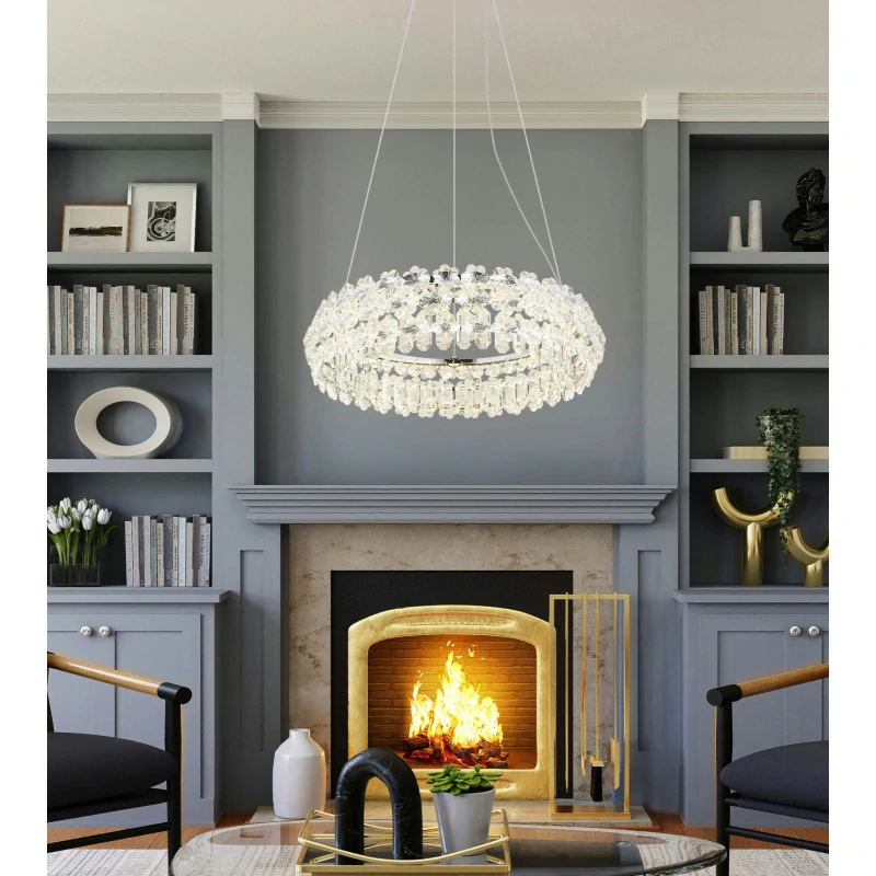 Globo 64140H DIANN - Moderní křišťálový LED lustr nad jídelní stůl, 50W, Ø 60cm
