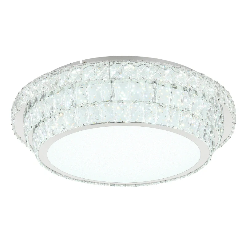Globo 68157-48 KLARA - Křišťálový stropní lustr stmívatelný ovladačem, LED 48W, 2700–6000K, Ø 50cm