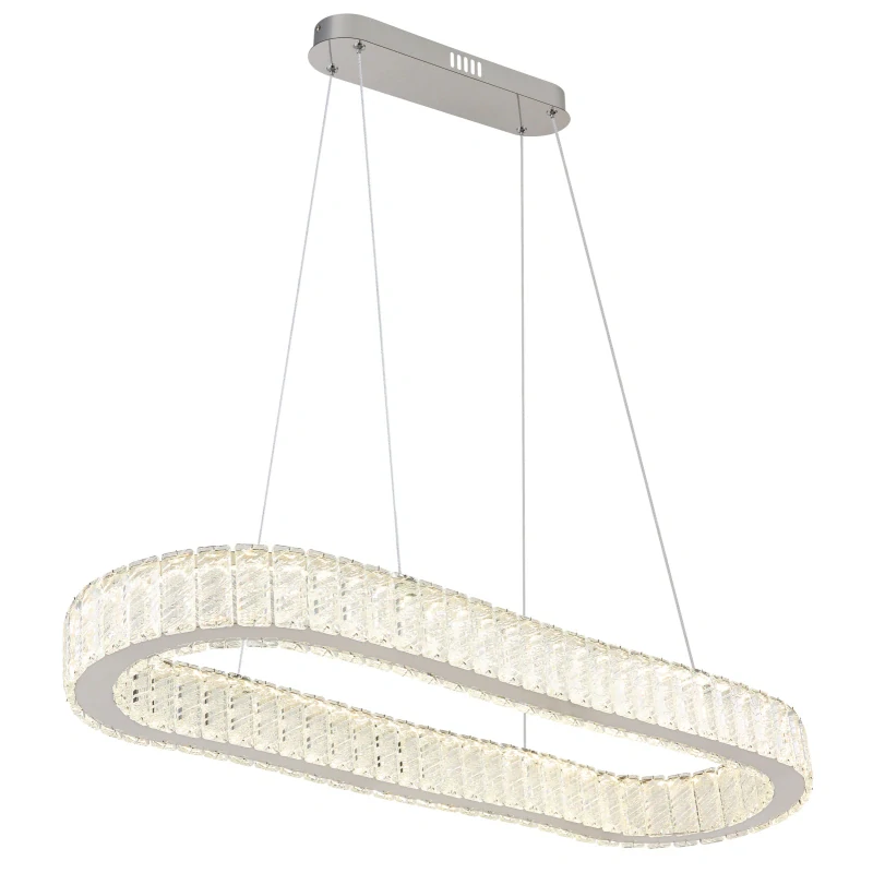 Globo 67162-58 MUCKY - Křišťálový závěsný lustr stmívatelný ovladačem, LED 58W, 2700–6500K