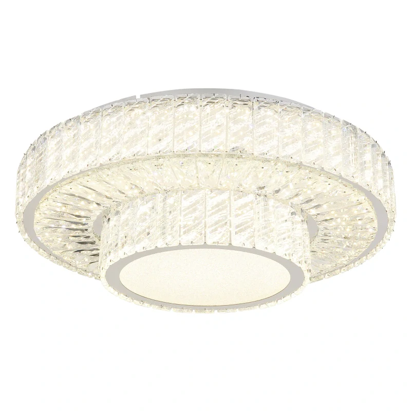 Globo 67162-50D MUCKY - Křišťálový přisazený lustr stmívatelný ovladačem, LED 50W, 2700–6000K, Ø 50cm