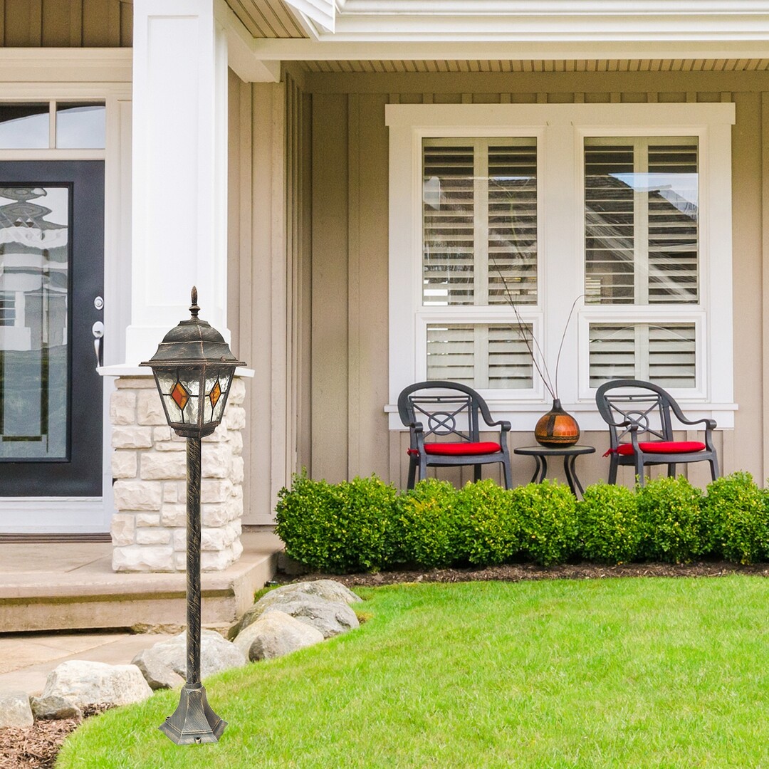 Rabalux 8185 MONACO - Zahradní stojací lampa v antické zlaté barvě, 1 x E27, IP43, 106cm