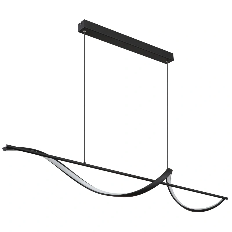 Globo 67207-24 VIOLINO - Závěsné svítidlo v matné černé barvě, 24W, 3000K, 120cm