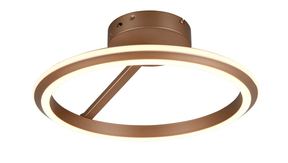 Trio Leuchten 635510165 AMADOR - Vypínačem stmívatelné stropní kruhové svítidlo v kávové hnědé barvě, LED 34W, 2300+3000+4000K