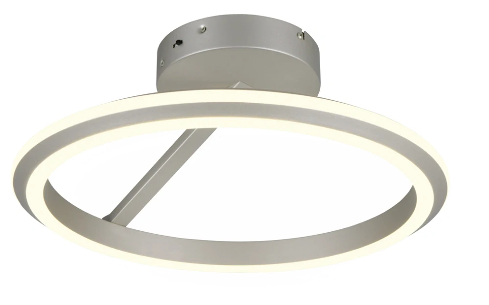 Trio Leuchten 635510107 AMADOR - Vypínačem stmívatelné stropní kruhové svítidlo v matném niklu, LED 34W, 2300+3000+4000K