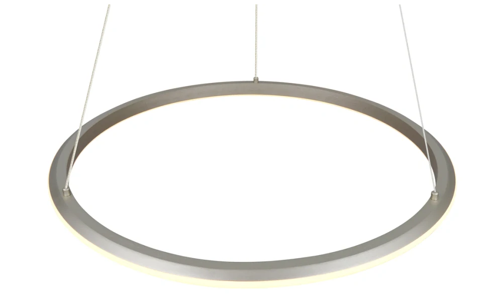 Trio Leuchten 331019107 AMADOR - Vypínačem stmívatelné závěsné kruhové svítidlo v matném niklu, LED 48W, 2300+3000+4000K, Ø 75cm