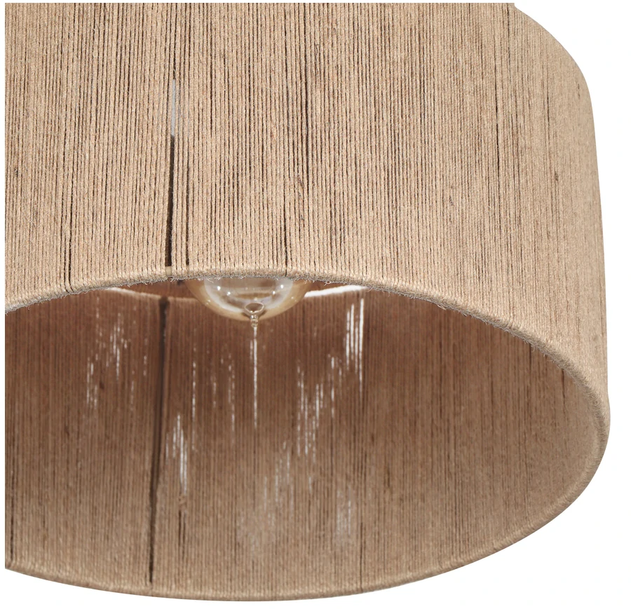 Trio Leuchten 666800136 SMILLA - Stropní lustr se stínidlem z juty, 1 x E27, Ø 30cm