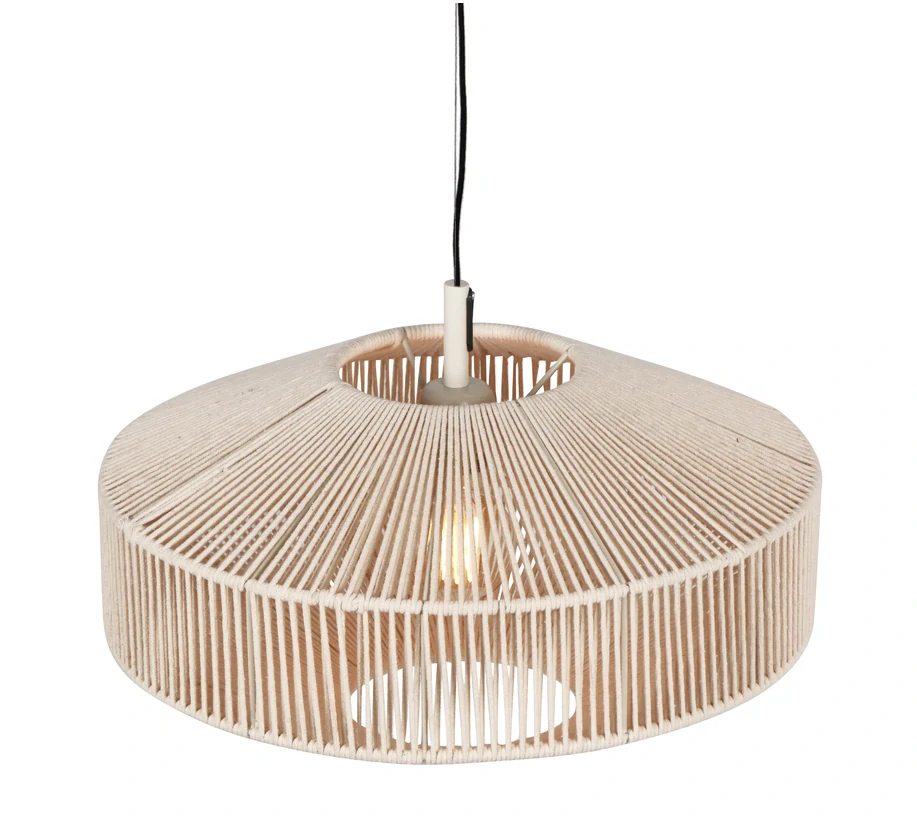 Trio Leuchten 364700144 SVEA - Závěsný lustr se stínidlem z bavlny, 1 x E27, Ø 46cm
