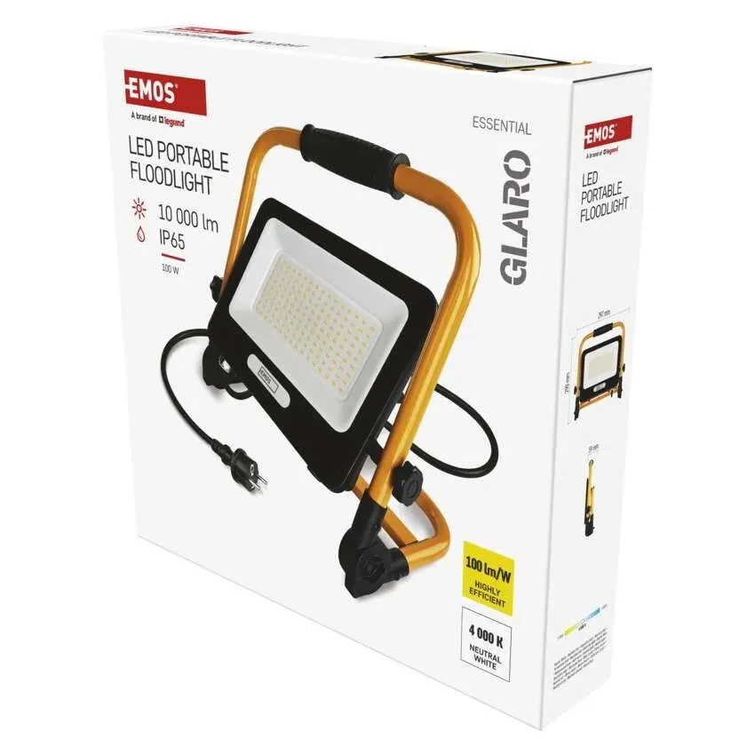 Emos ZS3215 GLARO - Přenosný LED reflektor, 100W, IP65