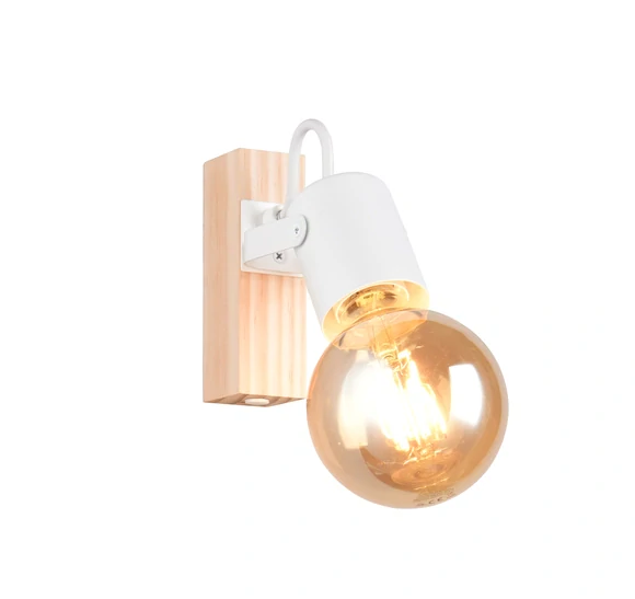 Trio Leuchten R86661031 LYNAR - Nástěnná bílá lampička v retro stylu, 1 x E27