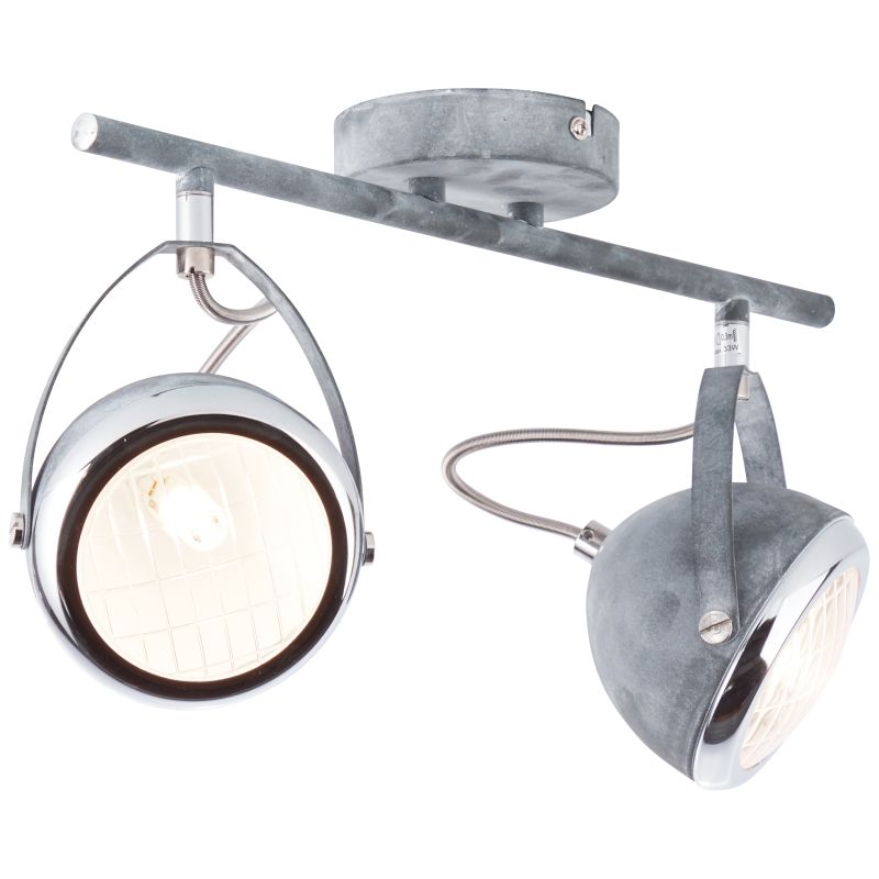 Brilliant 14913/70 RIDER - Industriální stropní nebo nástěnné svítidlo, 2 x G9