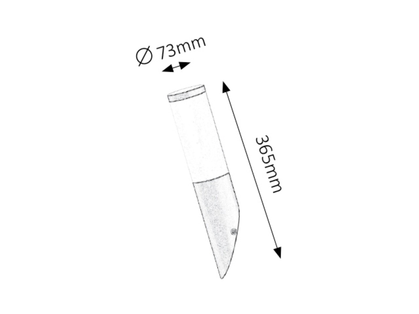 Rabalux 8145 BLACK TORCH - Nástěnné šikmé venkovní svítidlo v černé barvě 1 x E27, IP44