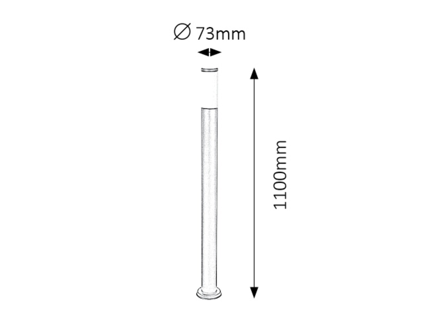 Rabalux 8148 BLACK TORCH - Venkovní stojací lampa v černé barvě, 1 x E27, IP44,  110cm